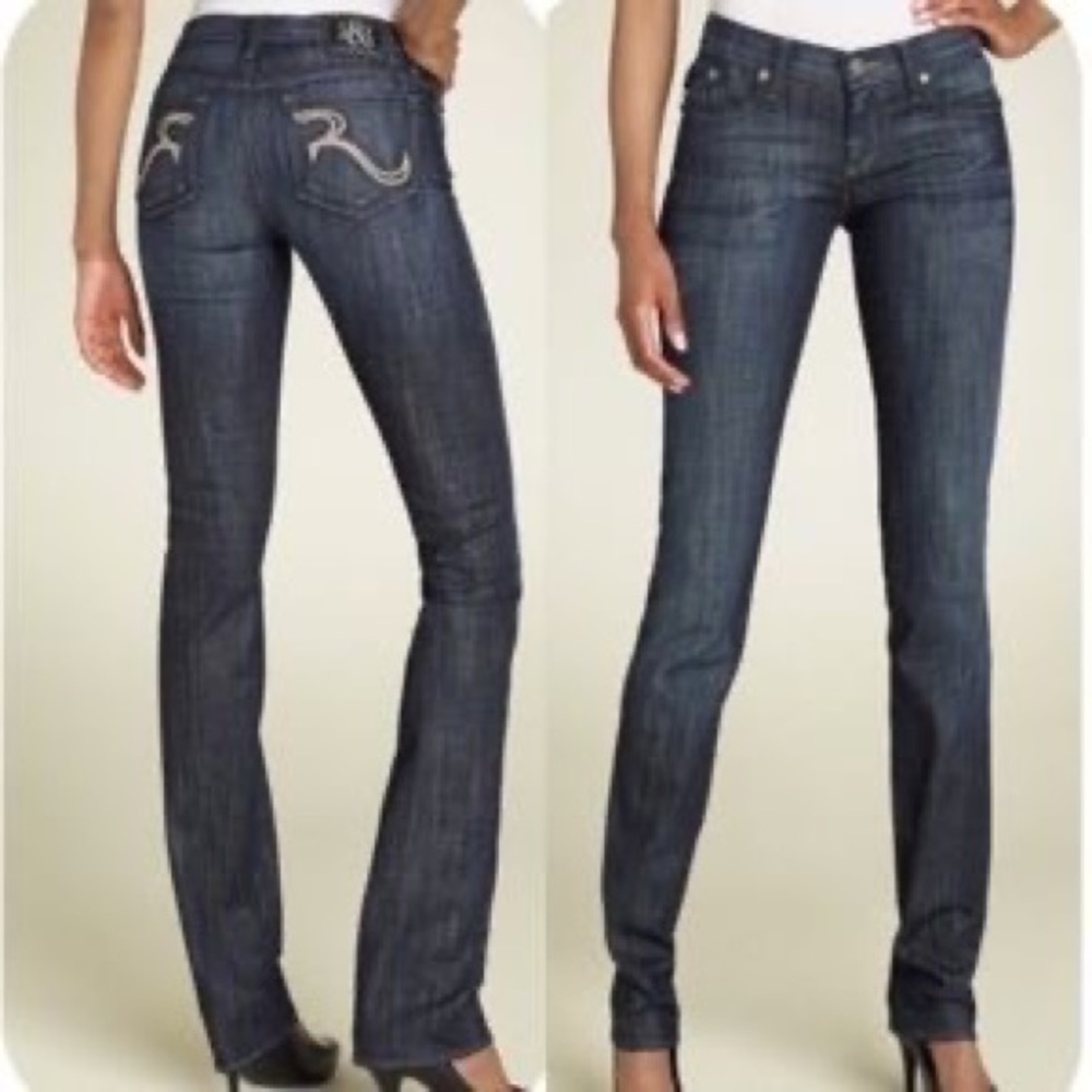 Rock & Republic Stella boot Straight Leg Mid Rose Jeans in Ordr wash